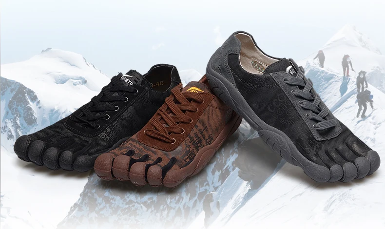 Мужские кроссовки с пятью пальцами мужская обувь 5 из натуральной кожи носимые