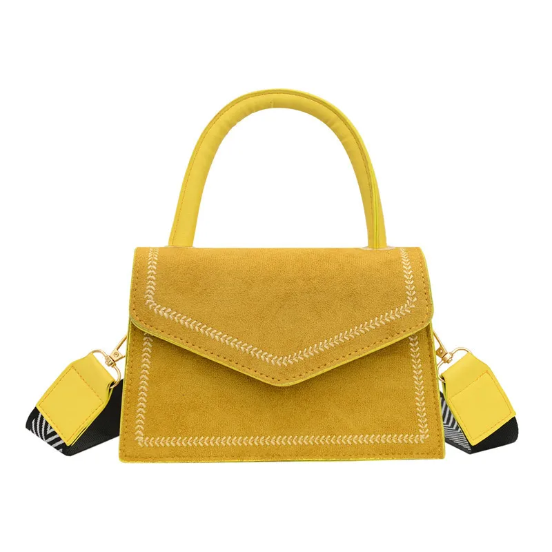 

2021 new women's bag single shoulder messenger bag wide shoulder strap casual small square bag lady handbag fashion all-match