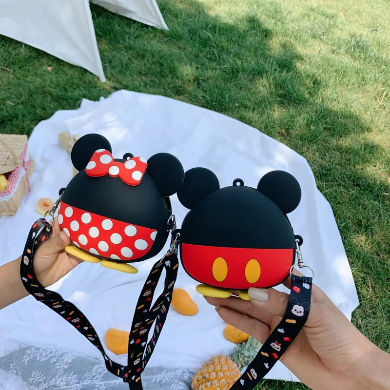 Детский рюкзак Disney в стиле аниме Водонепроницаемая силиконовая сумка с Микки и