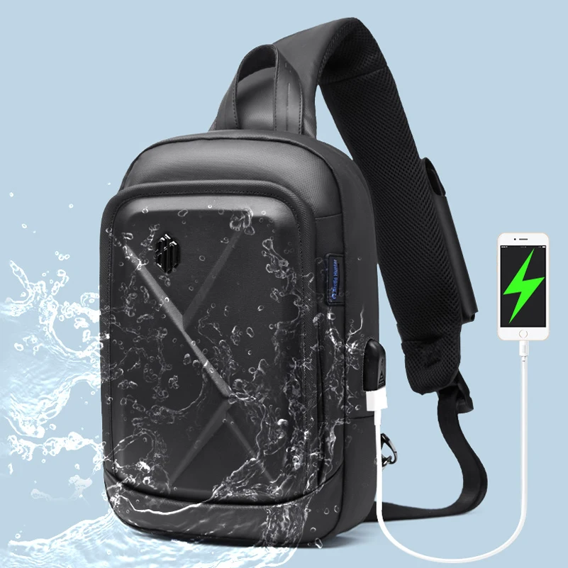 Новая мужская нагрудная сумка через плечо Повседневная мессенджер Молодежная