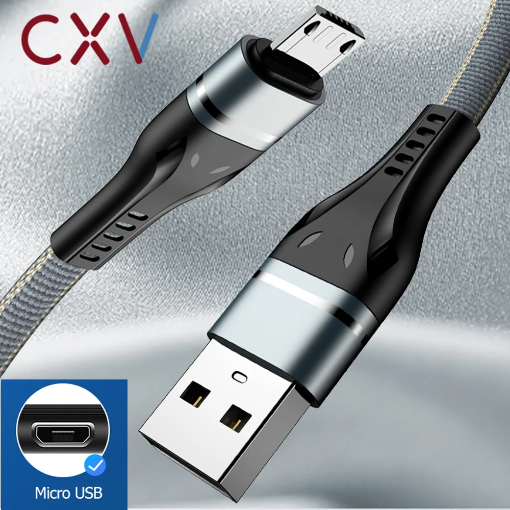 Нейлоновый кабель Micro USB для зарядного устройства Microusb samsung Xiaomi быстрая зарядка
