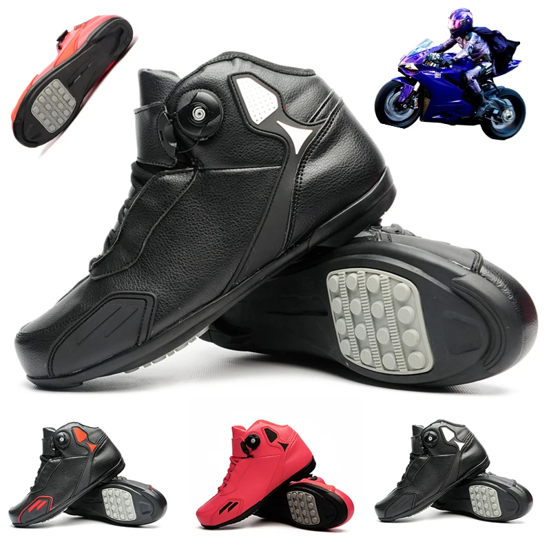 

2021 New Motorcycle Shoes Men'sFashion Trend Locomotive Shoes Mesh Breathable Casual Shoe Street Racing Ladies Motorcycle Shoes