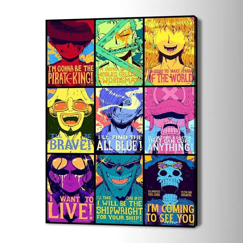 

HD Print Pirate King Character Quotation Poster Canvas Art Picture for Living Room Home Decor