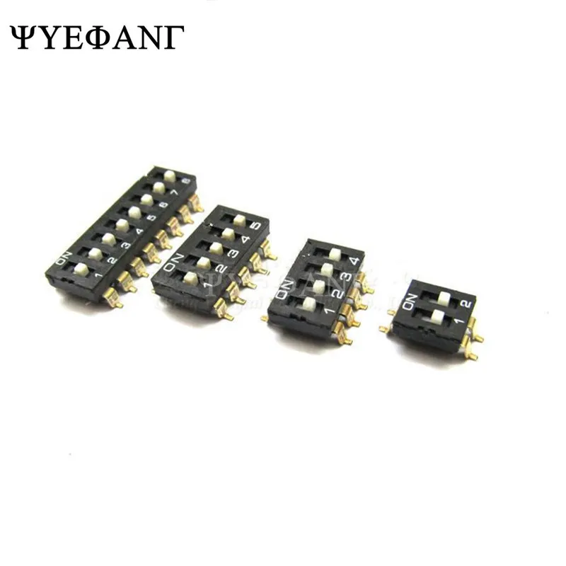 5 шт./лот KM SMT переключатель SMD DIP 2 54 мм Шаг бит/3 Бит/4 бит/5 бит/6 бит/8 бит|Выключатели|