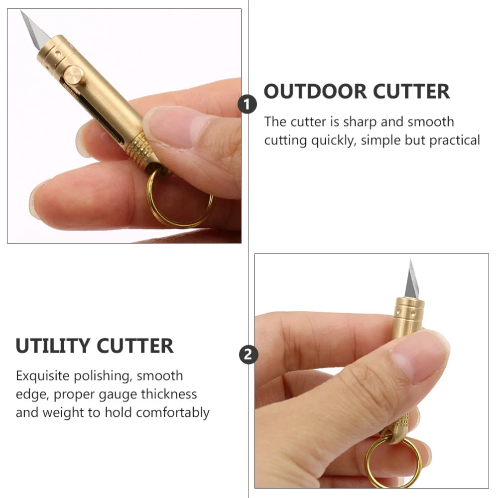 

2pcs Multifunction Portable Key Ring Camping Mini Cutter Outdoor Tools