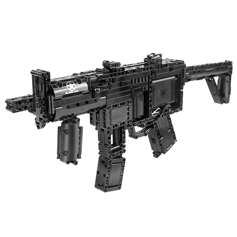 Форма король моторизованный блок пистолет MP5 Submachine модель строительные блоки