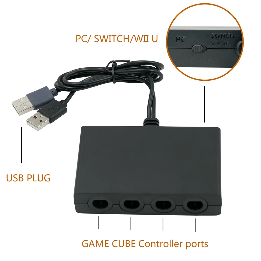 Контроллер для геймпада ipega XB 018 4 порта 8 5 3 В адаптер N Switch Wii U/PC/Windows XP/Vista/7/8/Linux