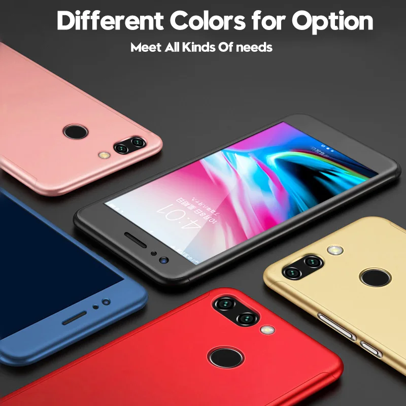 360 Полный чехол для телефона Huawei Mate 8 9 10 20 Pro Lite Y5 Y6 Y7 Y9 2019 противоударный передней и