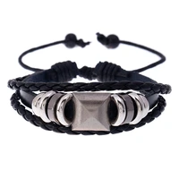 new bracelet simple cowhide bracelet fashion trend beaded woven student jewelry leather bracelet