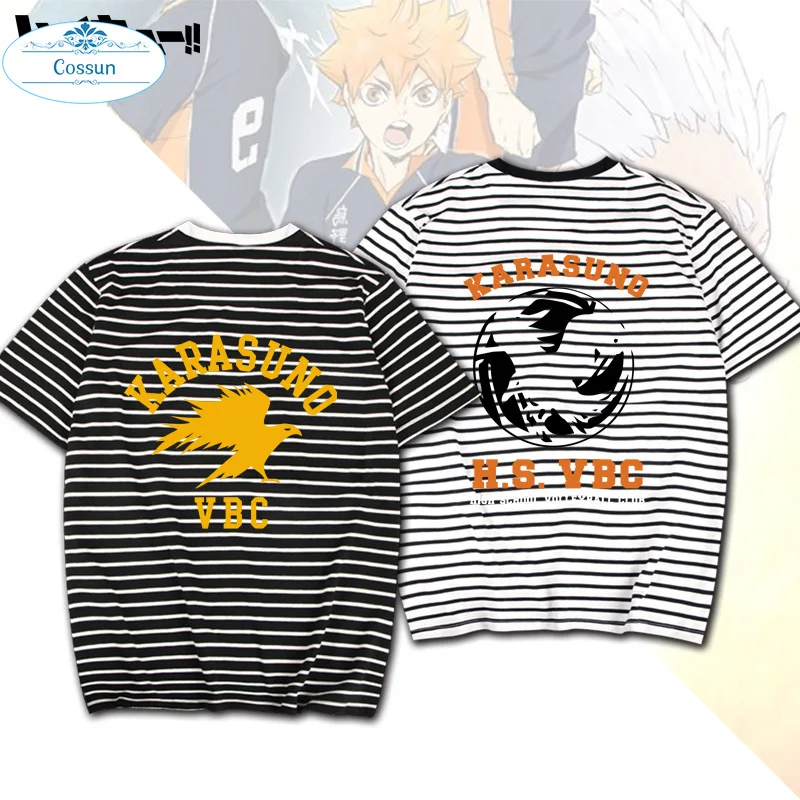 

COSSUN Hot Anime Haikyuu!!! Karasuno High School Printed Soft Wearing Fashion T-shirt Harajuku Unisex Tees
