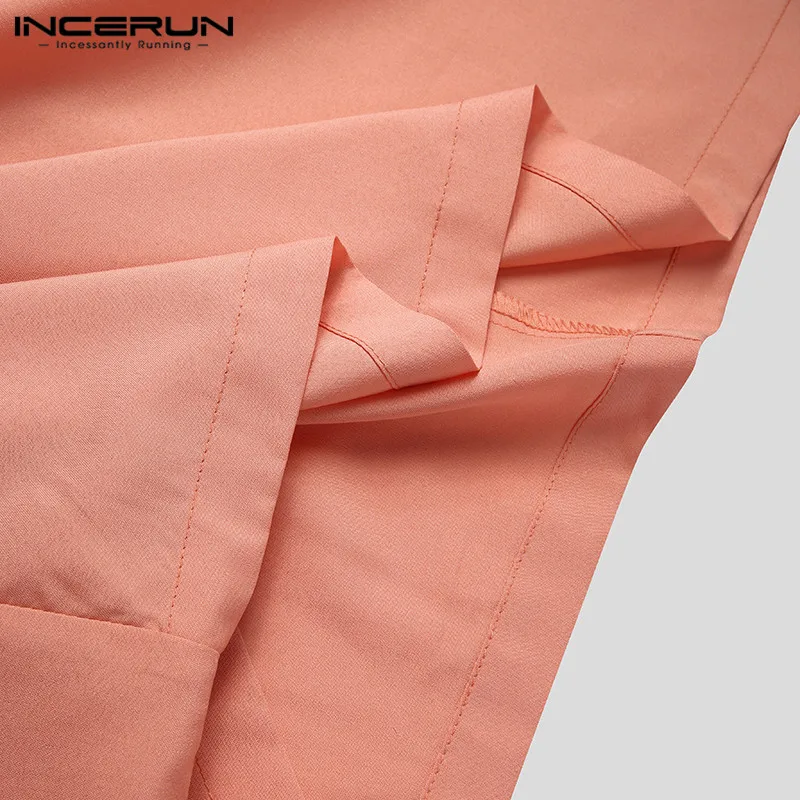 

INCERUN Loose Cloak Robes Men Abaya Africa Dress Saudi Style Robes Vinatge Flare Sleeve Fashion Solid African Clothing Plus Size