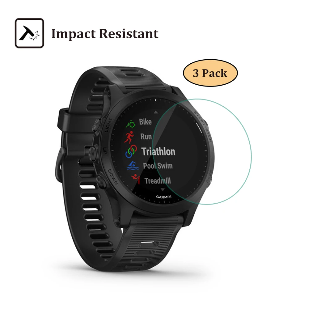 ONGHSD 3 Pack for Garmin Forerunner 945 Tempered Glass Screen Protector Ultra-Thin High Definition Protective Cover Film | Мобильные