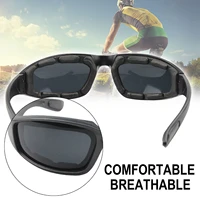 motorcycle riding glasses padding goggles uv protection dustproof windproof sunglasses with clear smoke lens racing sport