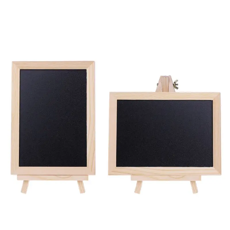 

Desktop Message Board Blackboard Wood Tabletop Chalkboard Double Sided Blackboard School Supplies