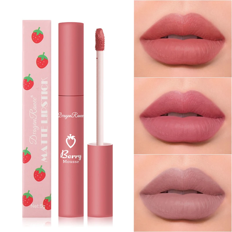 

1pc Velvet Matte Liquid Lipsticks Waterproof Long Lasting Sexy Lip Gloss Non-fading Non-stick Cup Lip Glaze Makeup Cosmetic