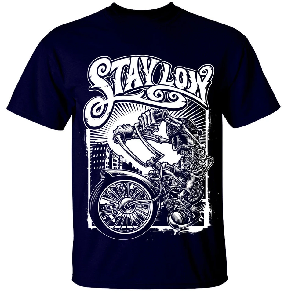Оставайтесь низкой футболкой Мужская Graffiti граффити Байкер и водитель Lowrider