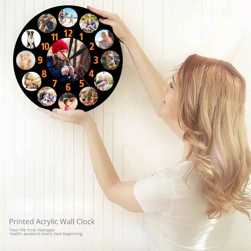 Коллаж для семейных фотографий на заказ 13 в Инстаграме с оранжевыми цифрами