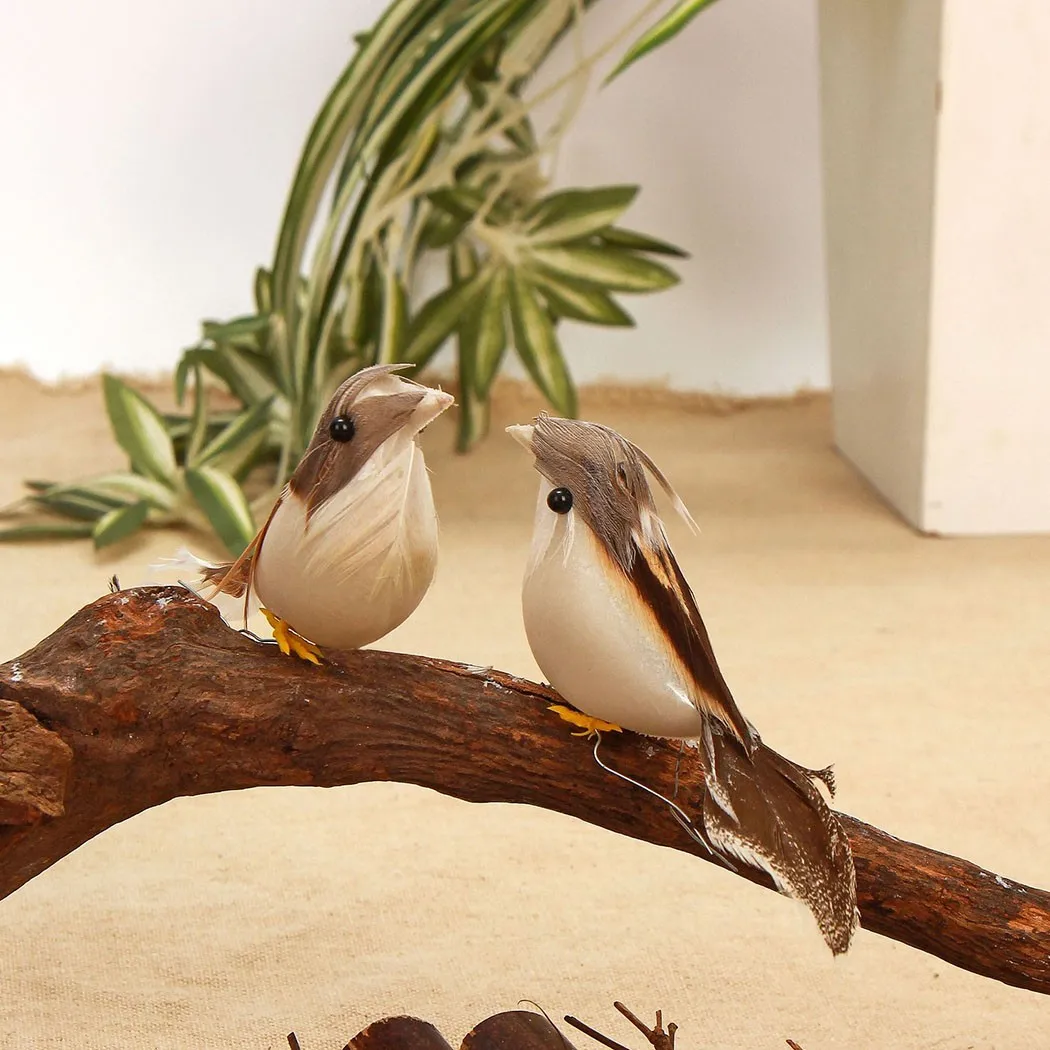 

Xmas Artificial Birds 10x6cm 12PCS Artificial Birds Craft Decor Foam Gift