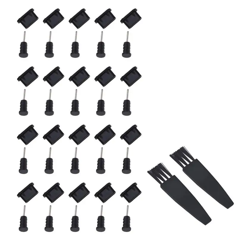 Комплект пылезащитных заглушек для телефона типа C USB порт и разъем наушников 3 5