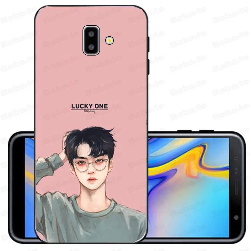 Мягкий силиконовый черный чехол для телефона Park Chanyeol EXO Star KPOP LUCKY ONE samsung Galaxy j6 plus A6
