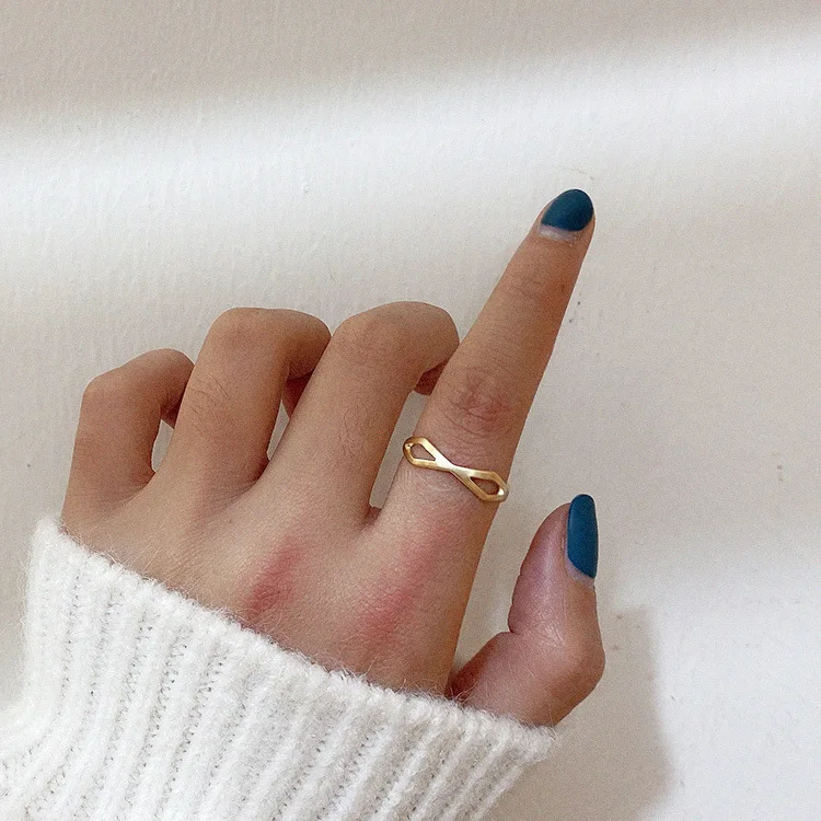 Женские Геометрические кольца из серебра S925 пробы винтажные очаровательные