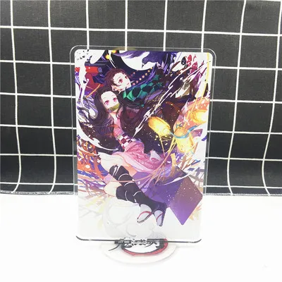 1-12 Аниме демон убийца Kimetsu no Yaiba брелок Kamado Tanjirou Hashibira Inosuke Tomioka Giyuu милый забавный мультфильм акриловый брелок - Цвет: 1-12