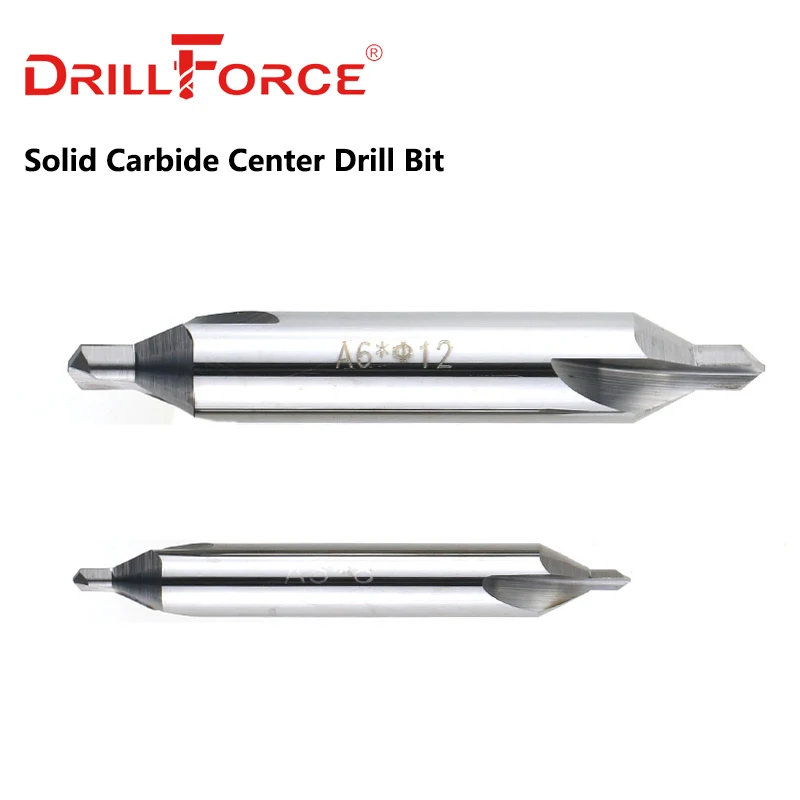 Drillforce 1 шт. A1 A6 твердосплавные центральные сверла набор сверл типа Зенковка фаска