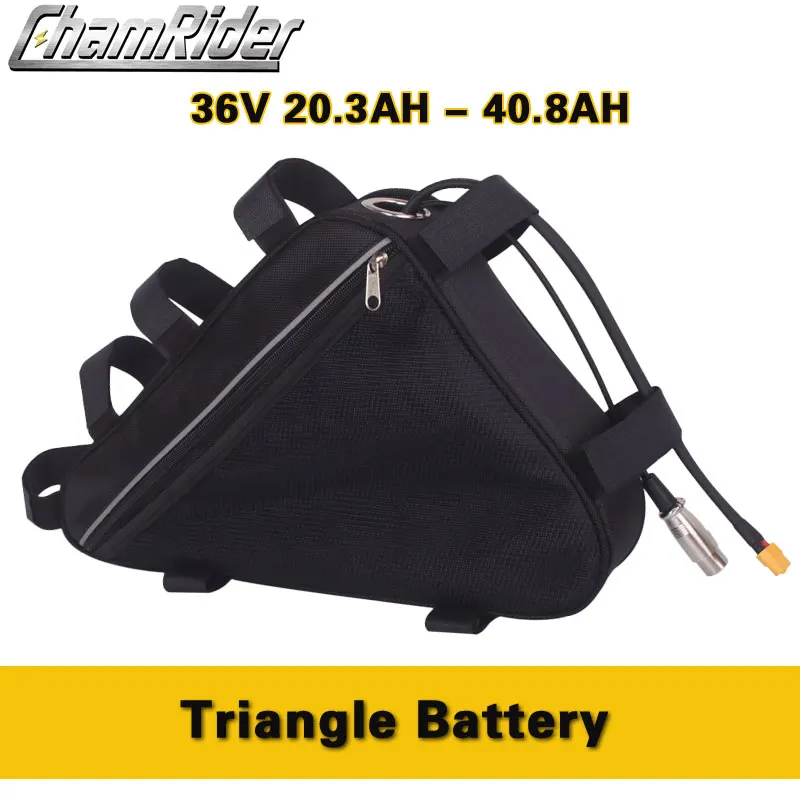 Chamrider оригинальный e велосипед батарея треугольная оправа сумка 36 В 20AH 30AH 40AH 20A BMS