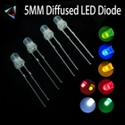 40 шт. 5 мм туманный светодиодный рассеиватель комплект 3 в теплый белый зеленый красный синий желтый оранжевый фиолетовый UV розовый цвет 10 цветов