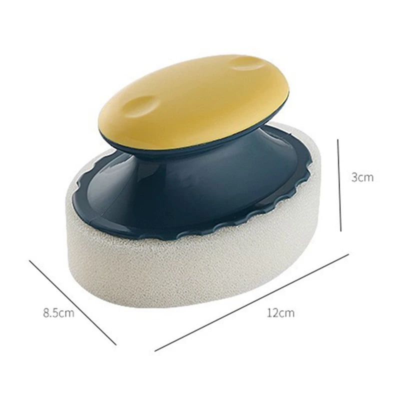 

1 Pc Multifunctional Magic Sponge Handle Brush Brush Clean Tool Kitchen Bathroom Stove Bathtub Sink Cleaning Dish Pot