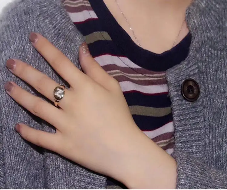 Новое Открытое платье в форме буквы любовь кольцо цвет золотистый для женщин и