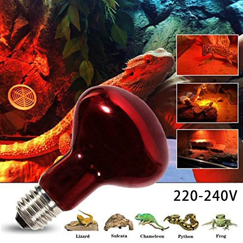 Инфракрасная лампа нагревательная для рептилий ночник черепахи ночного видения