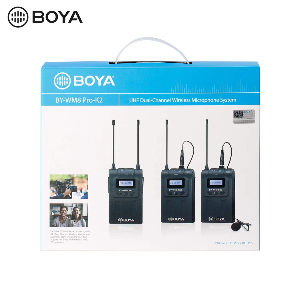 BOYA WM4 Pro K2 K1 BY-WM6 BY-WM5 BY-WM8 UHF Беспроводной микрофон Системы всенаправленный петличный микрофон для ENG DV DSLR