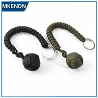 Ремень MKENDN брелок из Паракорда, высокопрочный парашютный шнур для самообороны, для выживания в чрезвычайных ситуациях, кольцо для ключей в ...