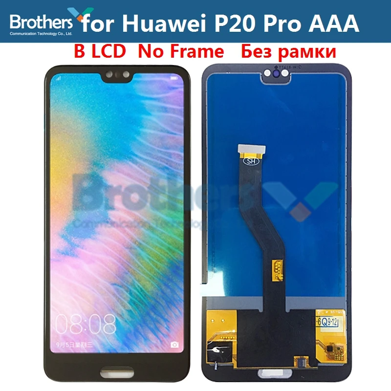B LCD no Frame ЖК-дисплей Дисплей для huawei P20 Pro ЖК-дисплей Экран для P20 Pro CLT-L09 CLT-L29 CLT-AL00 CLT-AL01 ЖК-дисплей сборки Сенсорный экран планшета Тесты - Цвет: B LCD no Frame