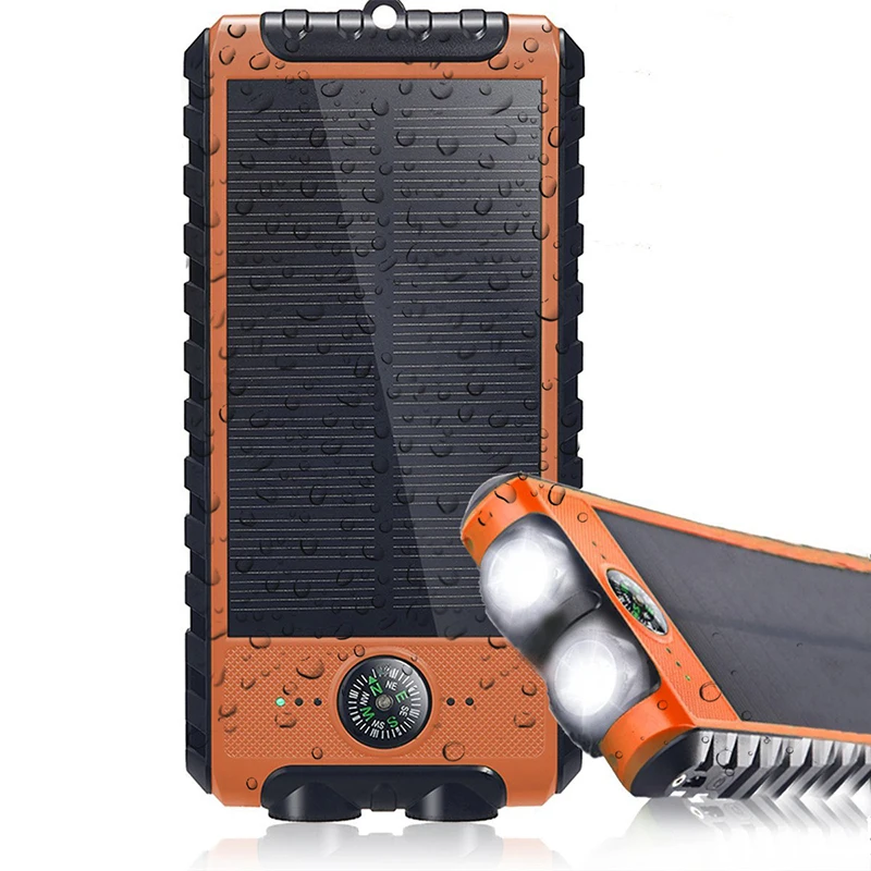 Туристический полимерный портативный источник питания на солнечной батарее