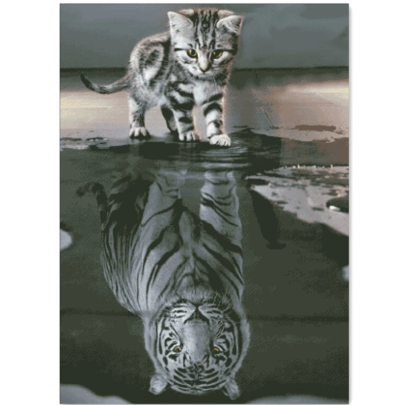 Набор для вышивки крестиком отражение в воде | Дом и сад