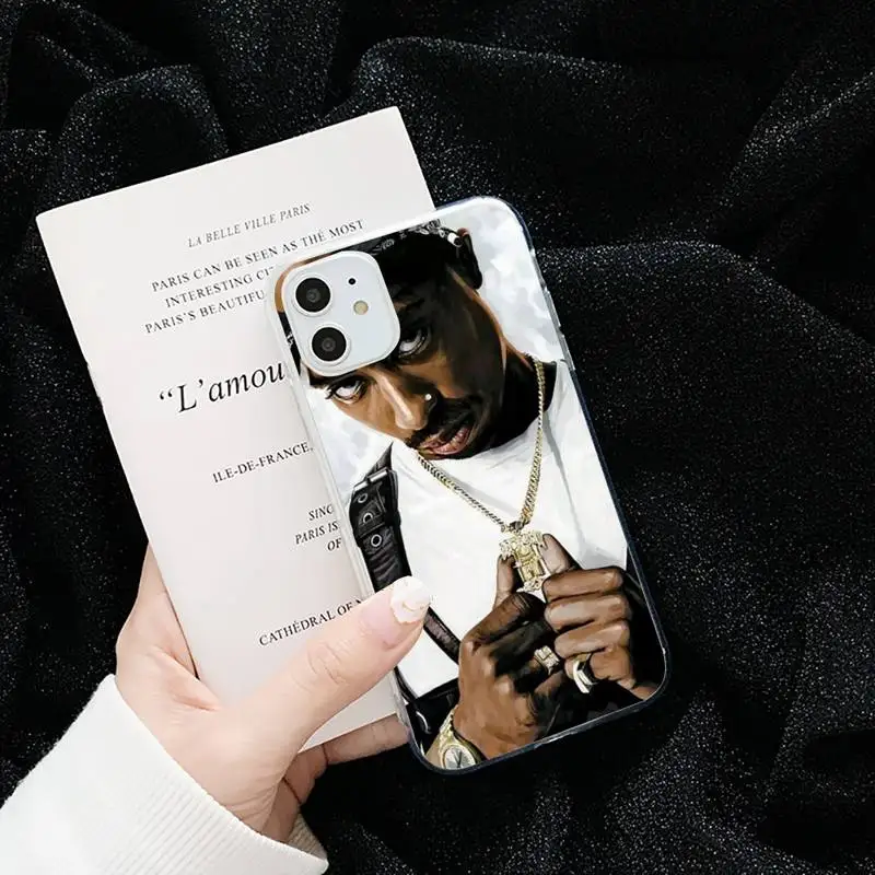 

Rapper 2pac Singer Tupac shell Phone Case Transparent soft For iphone 5 5s 5c se 6 6s 7 8 11 12 plus mini x xs xr pro max