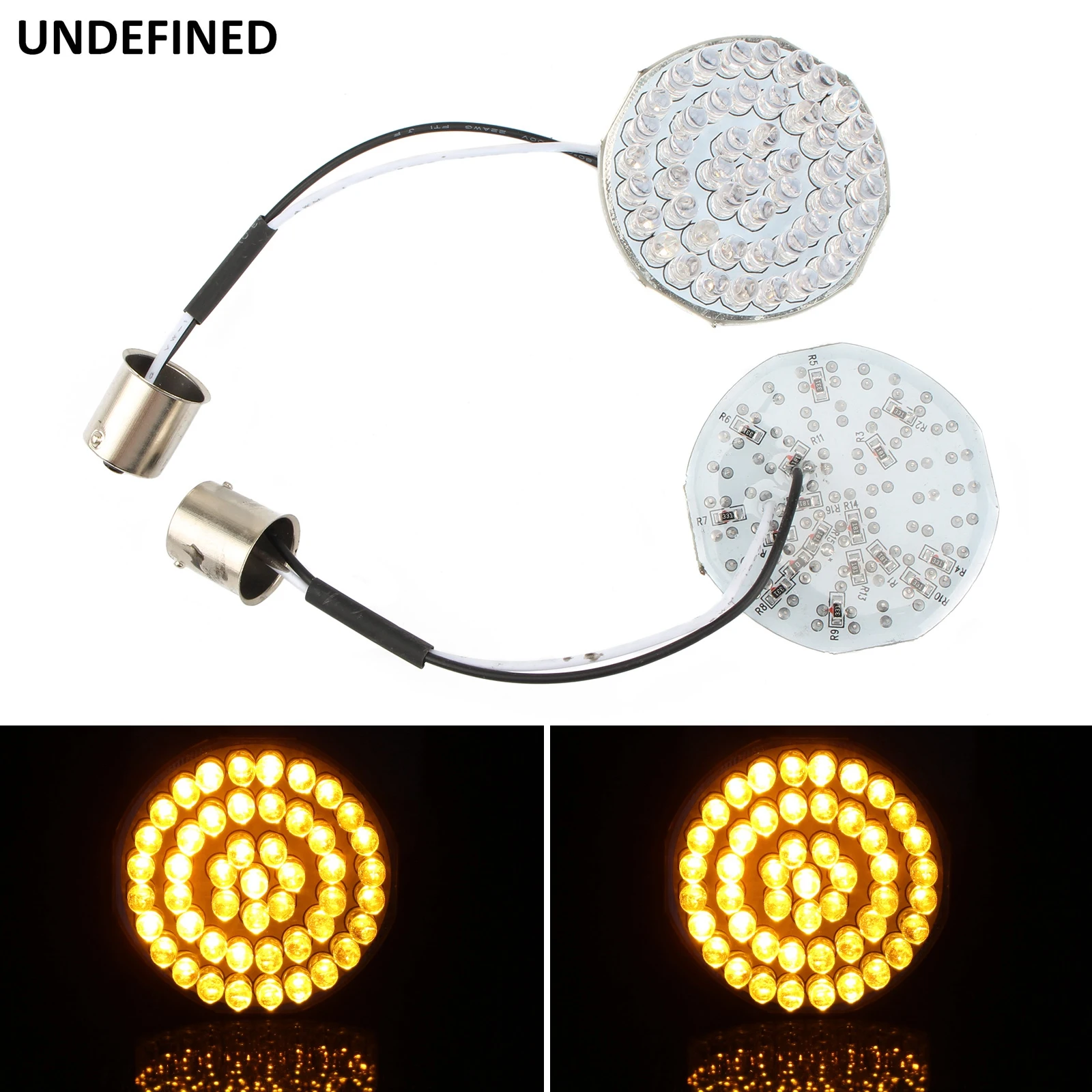 

Turn Signal Indicator Light 1156 Inserts Lamp Lens Cover for Harley Sportster XL883 Dyna Softail Custom Touring Electra Glide