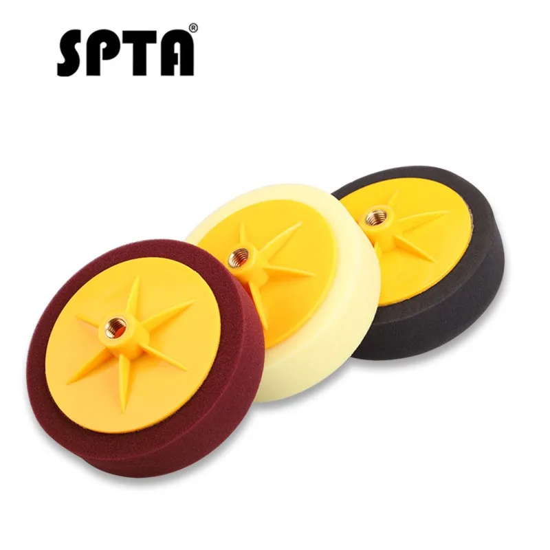 3pcs Mixed Colors SPTA 6 дюймов/150 мм полировальный диск с M14 резьбой опорная пластина автомобильная краска воск полировка губка полировальный диск для RO полировщик - Цвет: 3pcs Mixed Colors