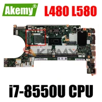 for lenovo thinkpad l480 l580 laptop motherboard nm b461 cpu i7 8550u