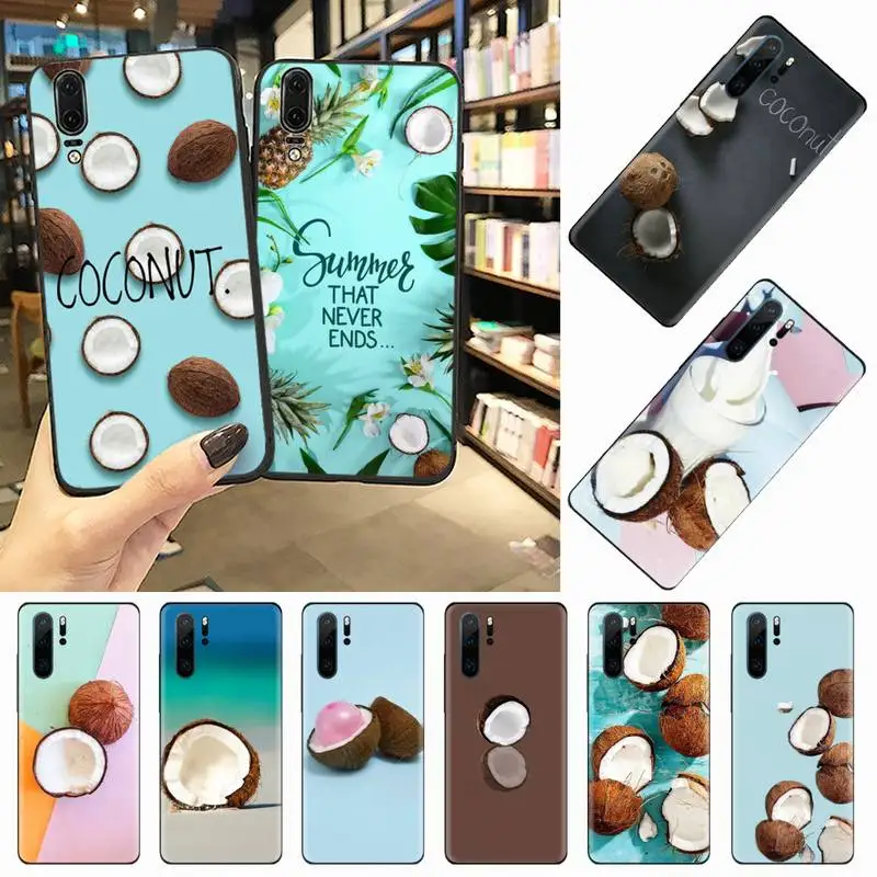 

coconut summer cool fruit Phone Case For Huawei honor Mate P 10 20 30 40 i 9 8 pro x Lite smart 2019 nova 5t