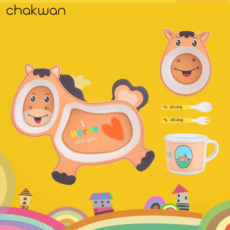 5 шт./компл. креативный набор детские столовые приборы доска Детская