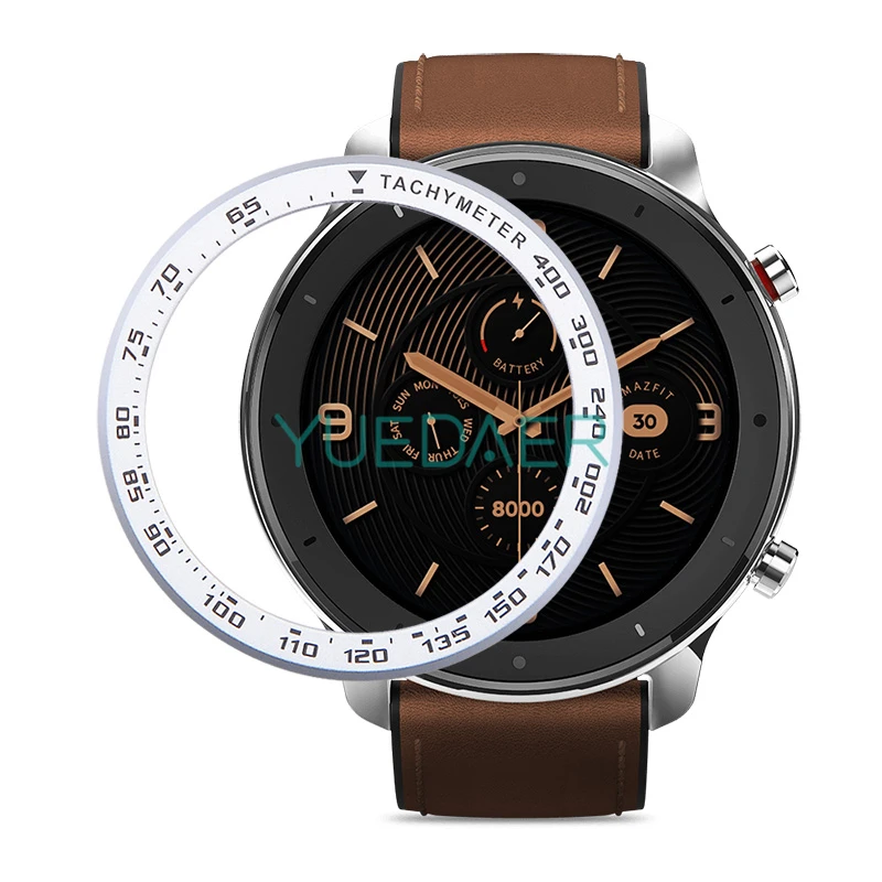YUEDAER, металлический ободок, кольцо для Xiaomi Amazfit GTR, 47 мм, чехол, циферблат, шкала, крышка скорости для Amazfit GTR 47, аксессуары для умных часов