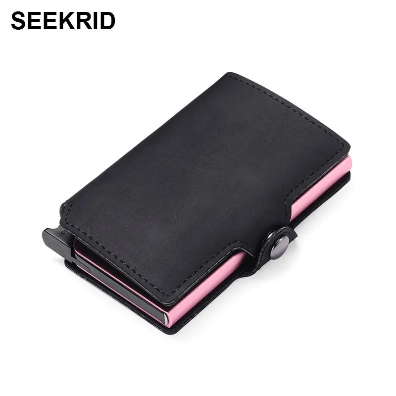 

Умный кошелек из натуральной кожи, с RFID-блокировкой, из алюминия