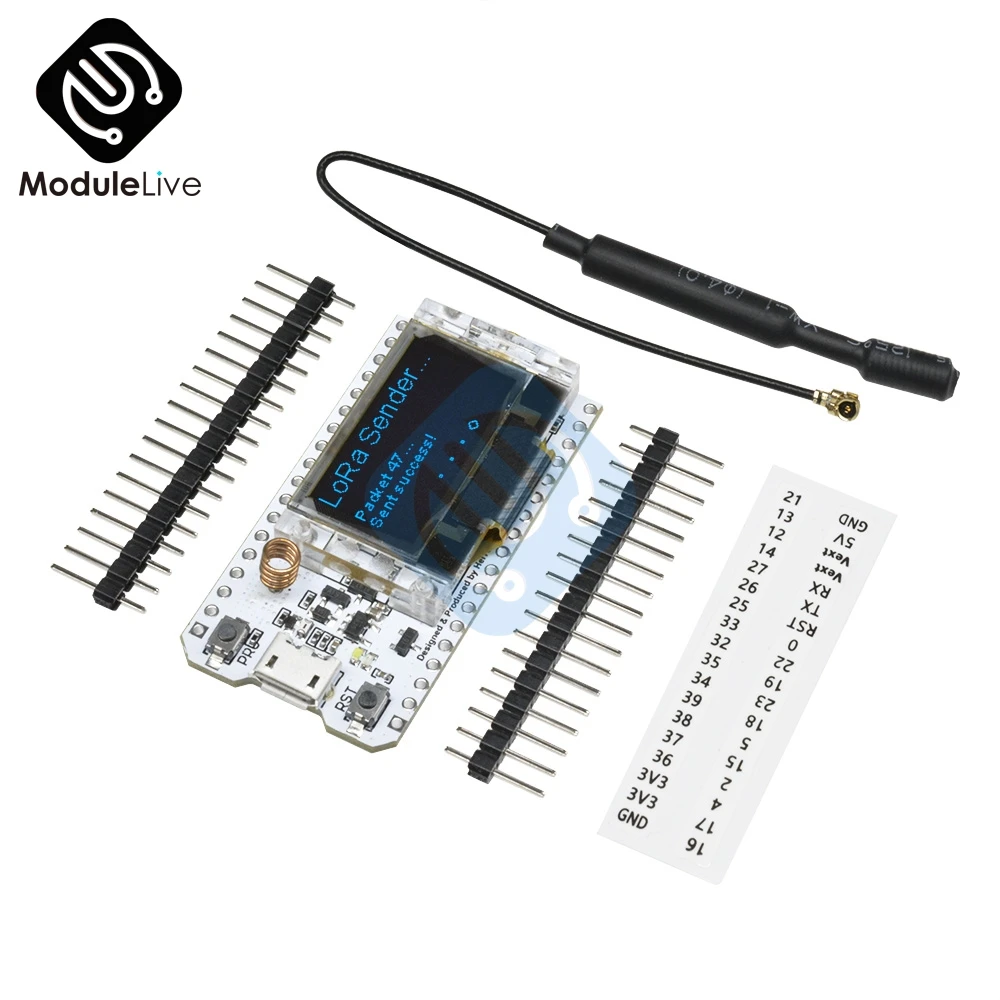 868 МГц 915 SX1276 ESP32 LoRa 0 96 дюймов синий OLED цифровой дисплей Bluetooth WIFI комплект модуль IOT