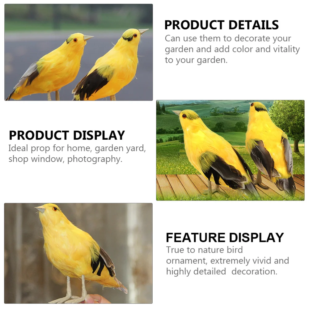 

Simulation Bird Stereo Feather Bird DIY Garden Animal Craft Art Ornament