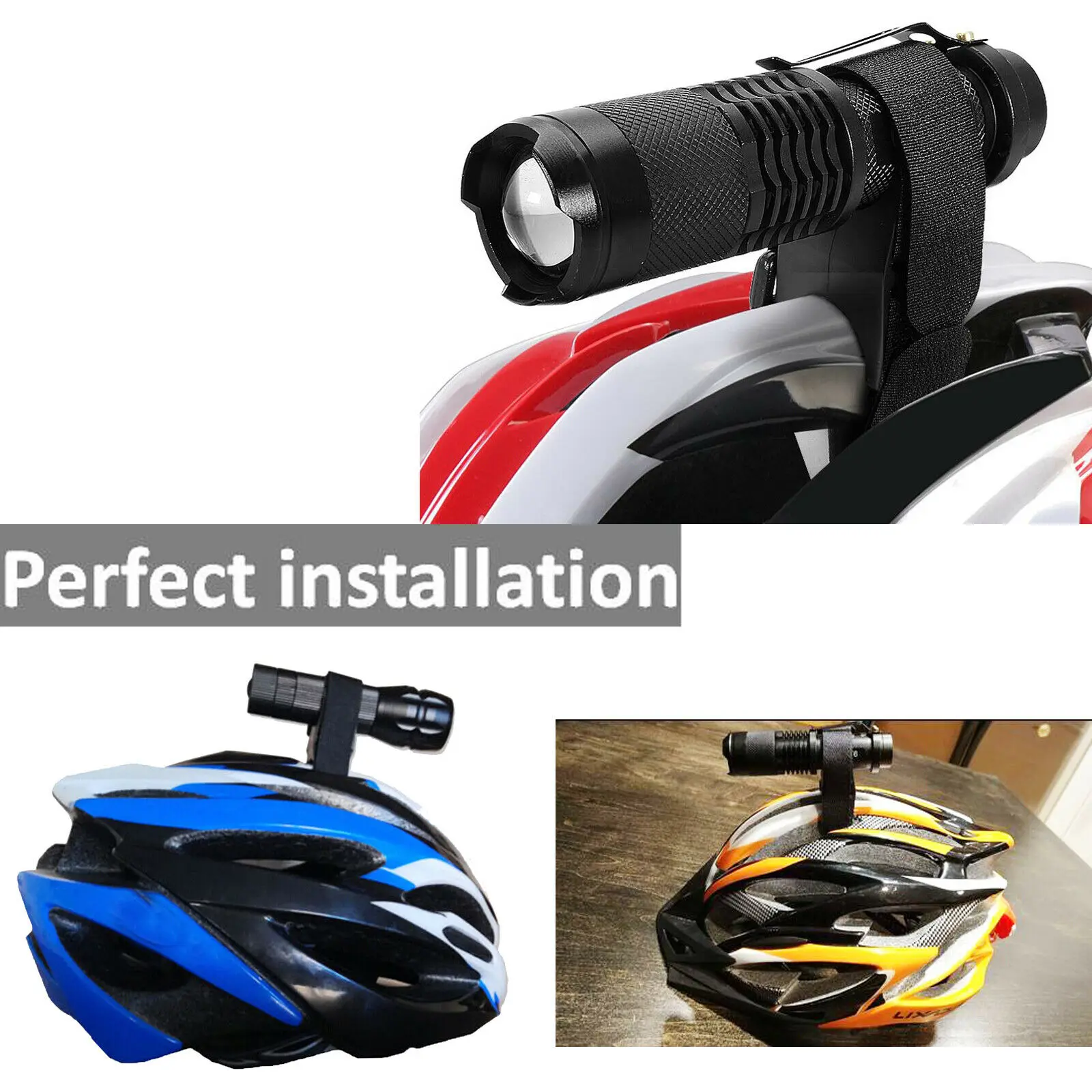 4X Универсальный Flex Mount Lockblocks велосипедный фонарик велосипеда держатель шлема