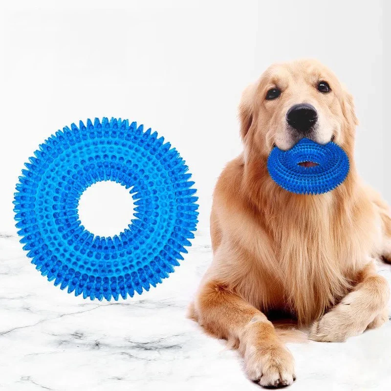 

Durable Dog Chew Toy Safety Molar Ring Dog Toothbrush PVC Teeth Cleaning Puzzle Toy Puppy Dental Care Tool Pet Accessories