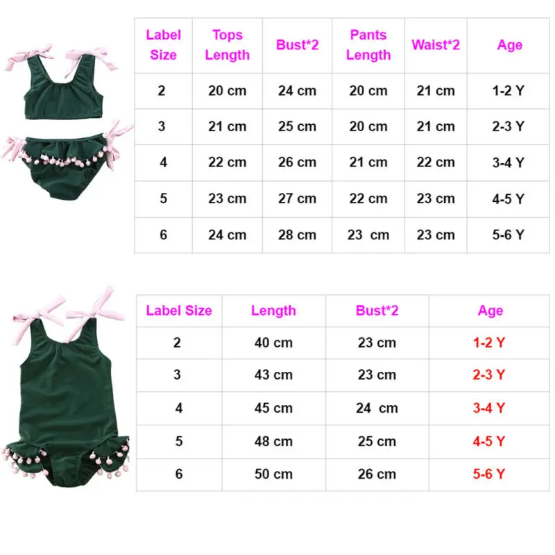 Купальник для маленьких девочек комплект бикини пляжная одежда купальник летний